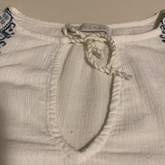Hinge Boho Embroidered Cotton Blouse - Picture 7 of 8